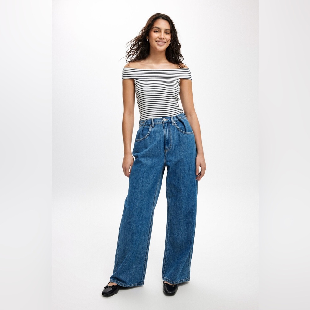 Cotton On Adjustable Wide Leg Jean Size 14